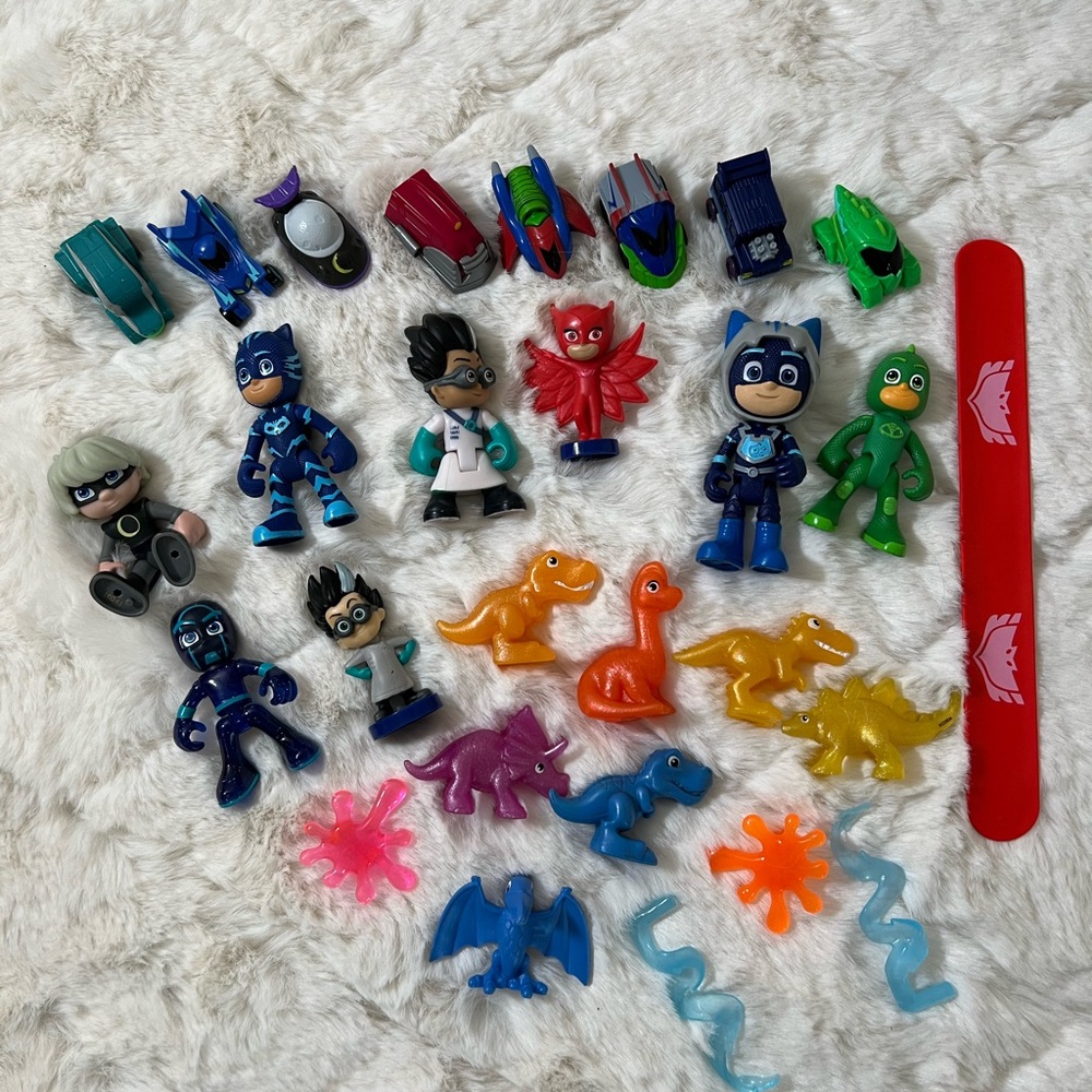PJ Masks Toy Lot Catboy Owlette Gekko Cars Figures Bundle Kids Toys Set